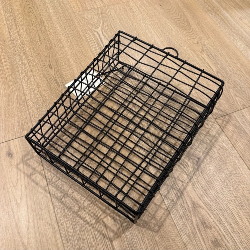 Hearth & Hand with Magnolia - Black Wall Wire Storage Basket NEW WITH TAGS